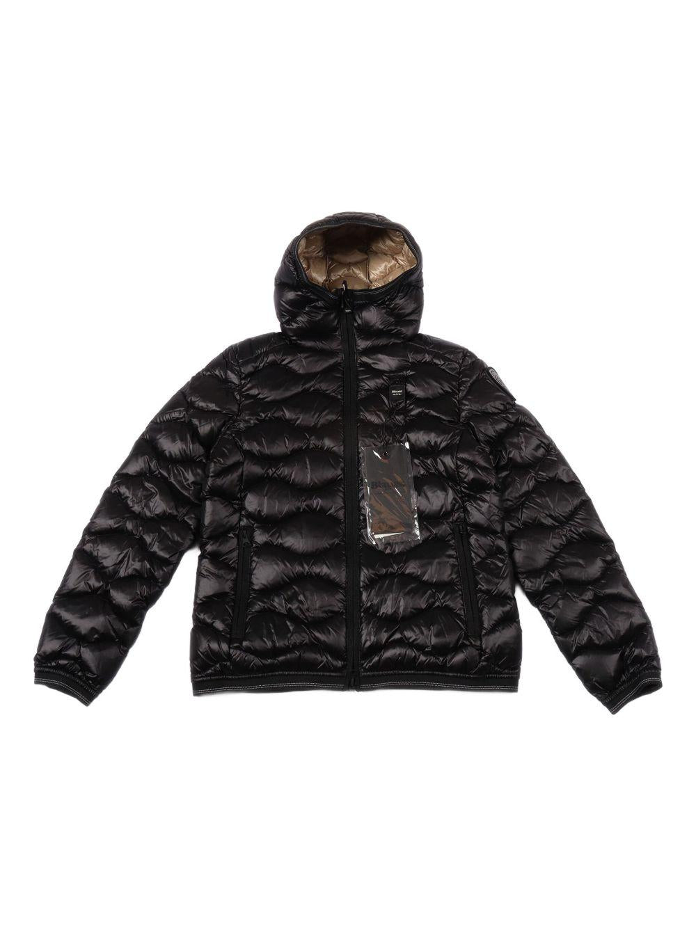 Cappotto Lowell nero con cappuccio 25WBLGC03385007285 999EI BLAUER KIDS