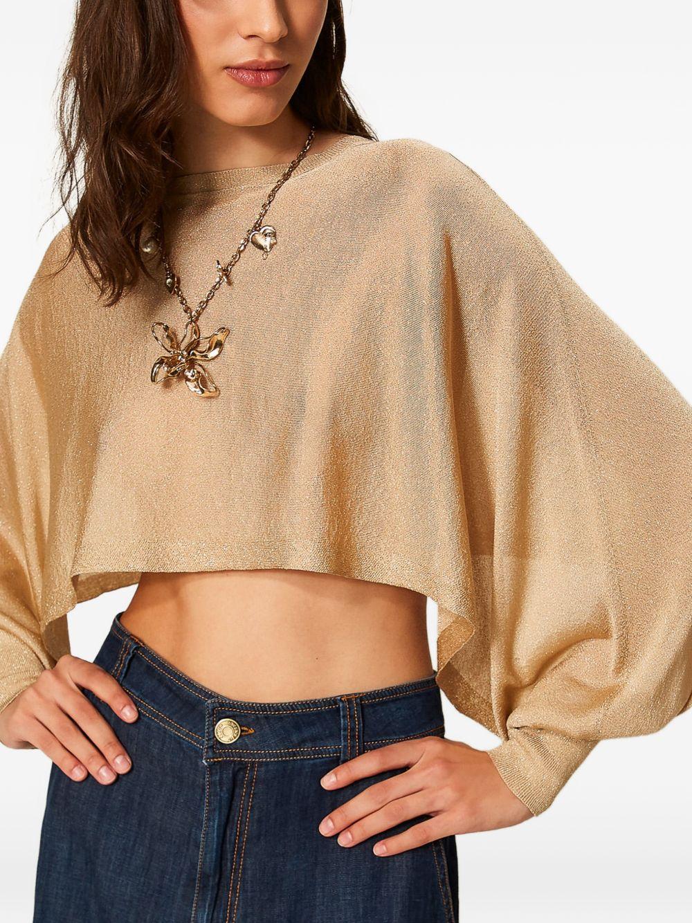 Maglia cropped con maniche balloon 261TP3124 13372 TWINSET