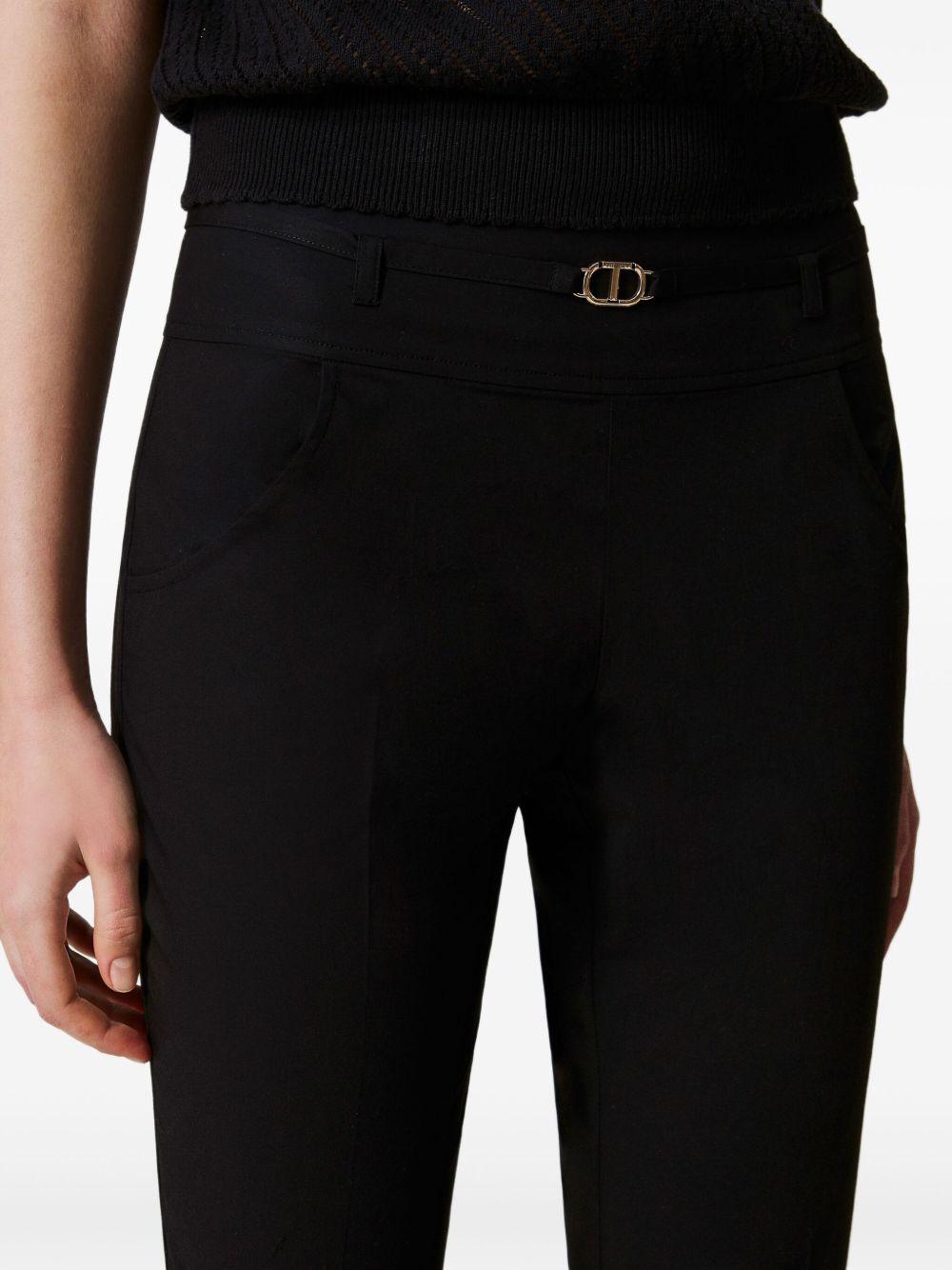 Pantalone nero slim fit cropped 251TT2220 00006 TWINSET