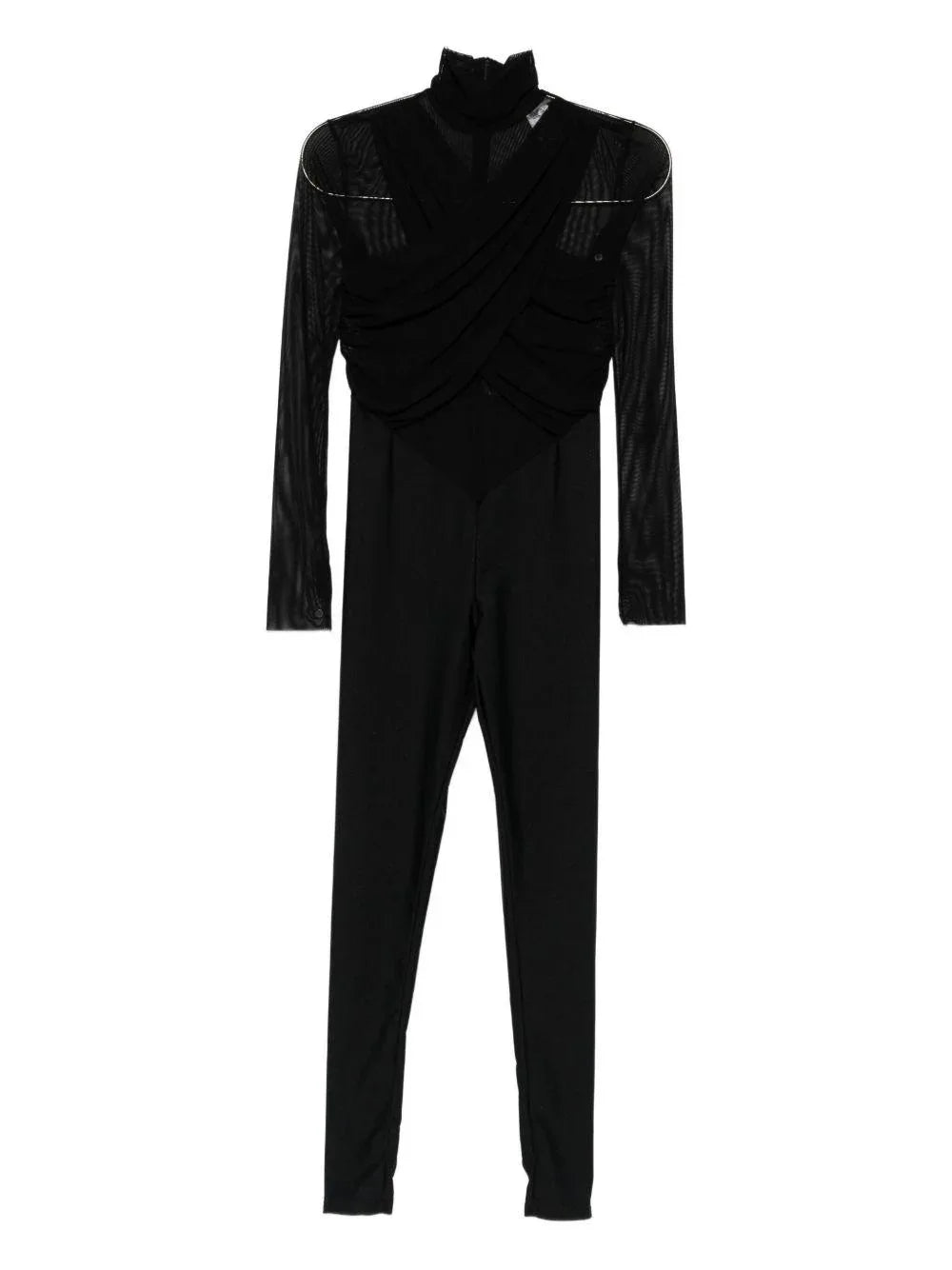 Tuta a Maniche Lunghe con Pannelli in Mesh - Preludio Moda