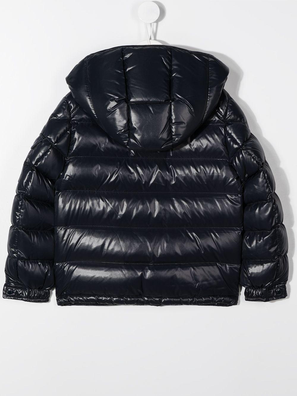Piumino Laqué Blu Navy con Cappuccio K29541A1252068950 742 MONCLER KIDS