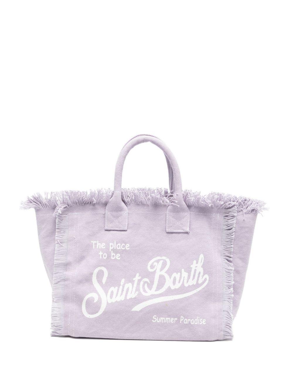 Borsa mare in cotone con frange COL0001# 02562L MC2 SAINT BARTH KIDS