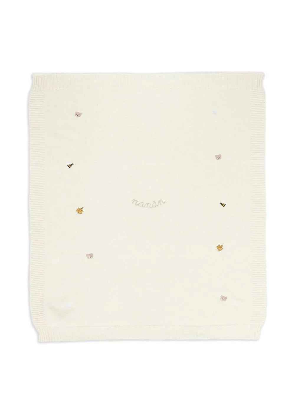 Coperta per Bambini Off-White con Logo Ricamato - Preludio Moda