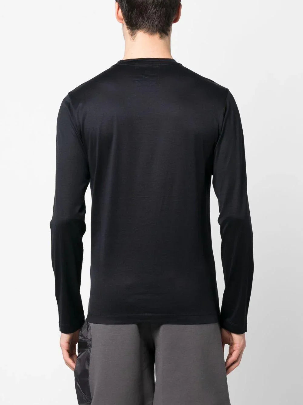 Maglione blu mezzanotte con logo allorlo - Preludio Moda