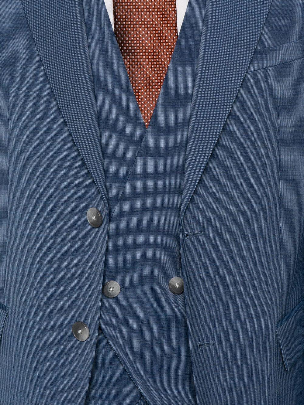 Abito h-huston blu con micromotivo (3pz) - Preludio Moda