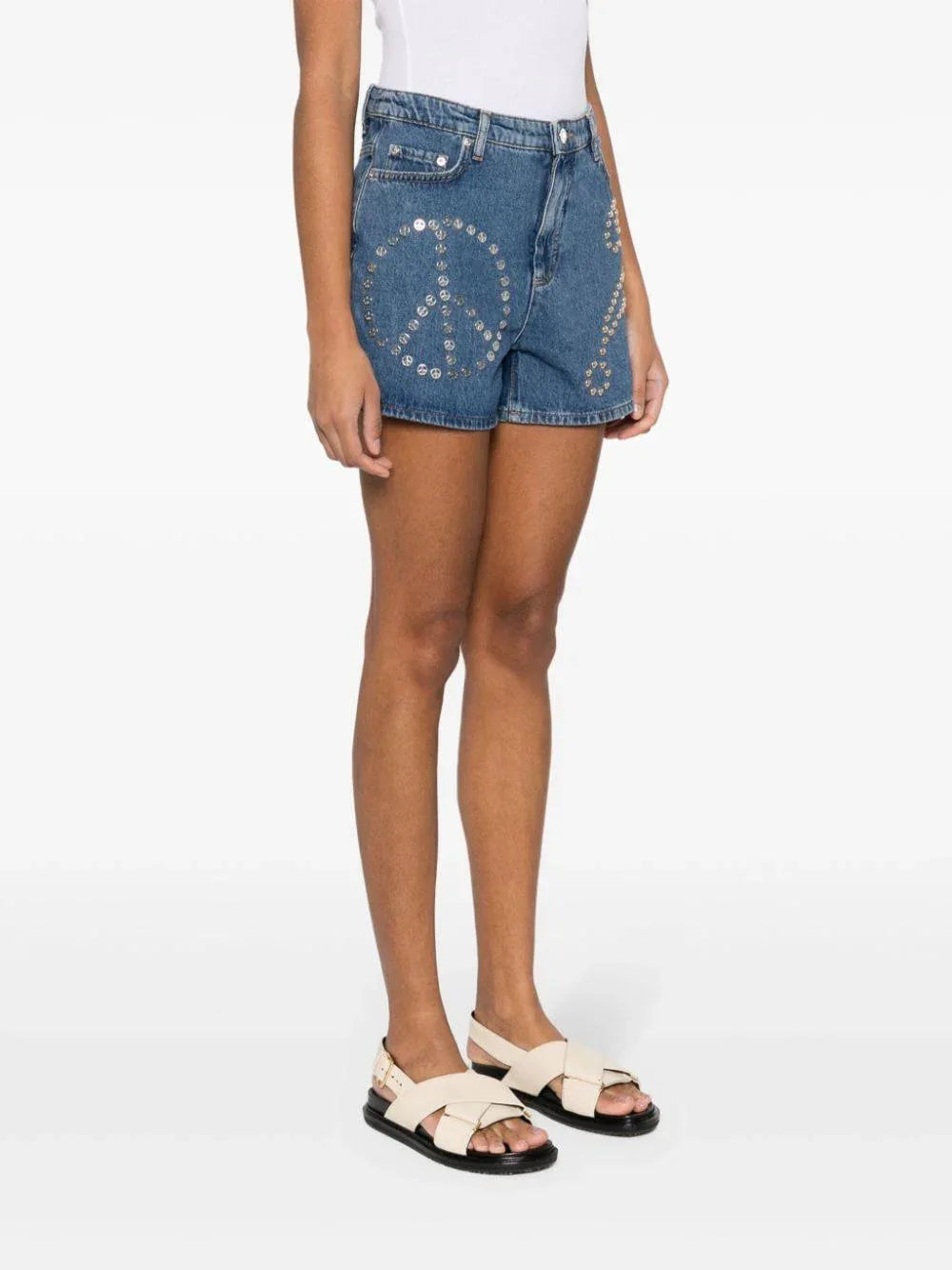 Short denim disegni con borchie - Preludio Moda