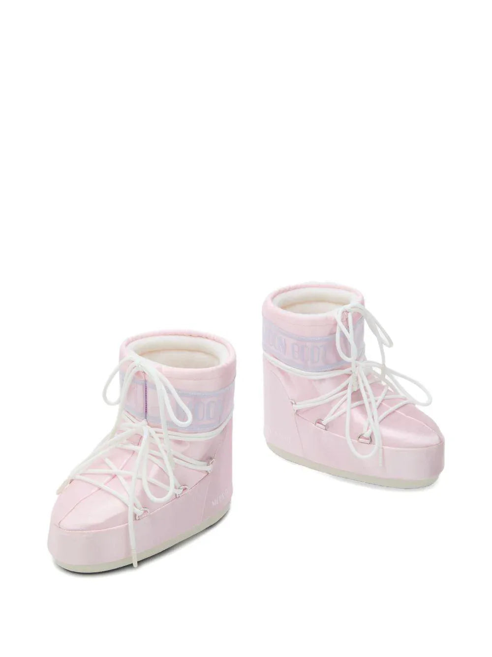 Moon Boot Kids Stivali Icon Low Rose Pearly con allacci - Preludio Moda