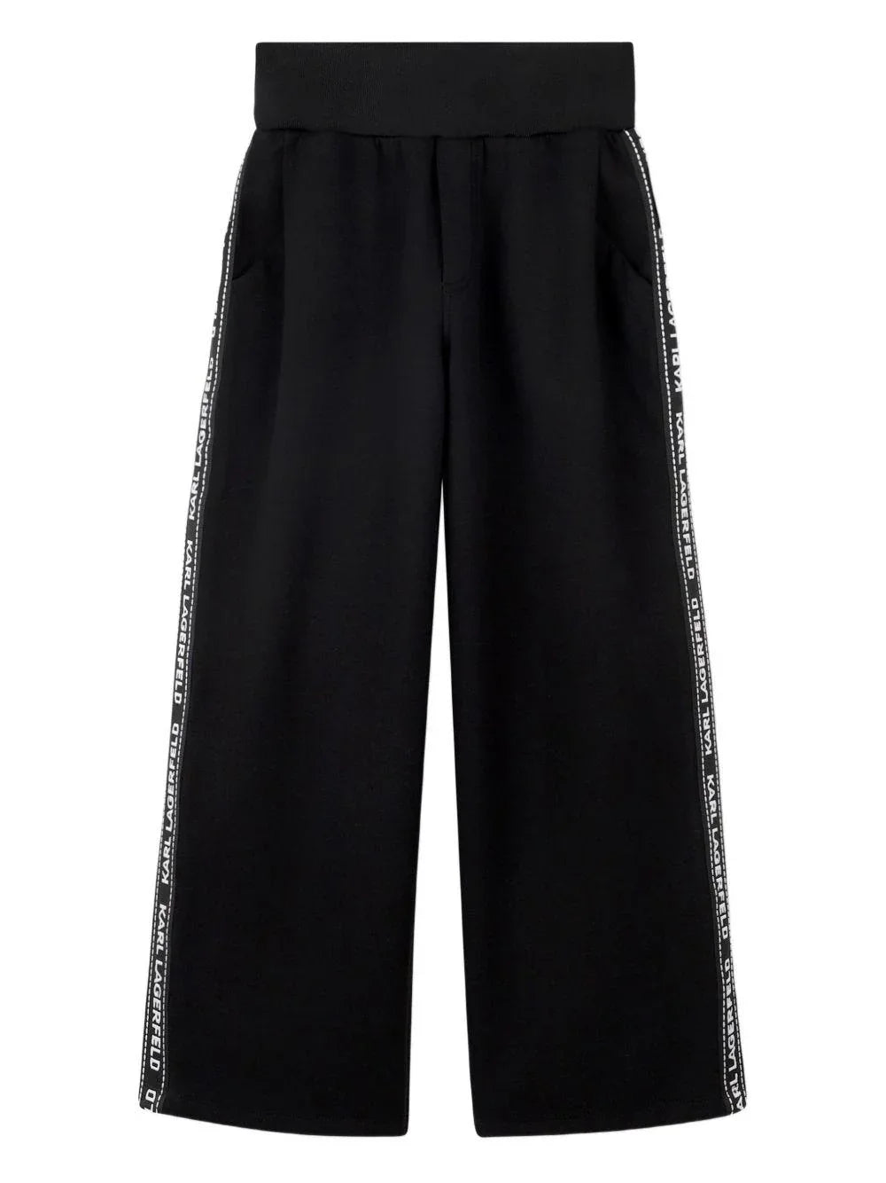 Pantaloni con Dettaglio a Righe e Vita Elasticizzata - Preludio Moda