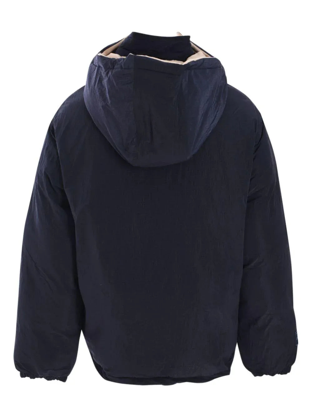 Bomber imbottito reversibile logo petto beige/blu - Preludio Moda