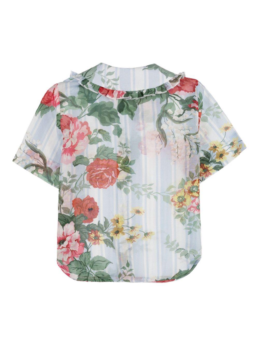 Camicia velata con fantasia floreale VE2557 A VIVETTA KIDS