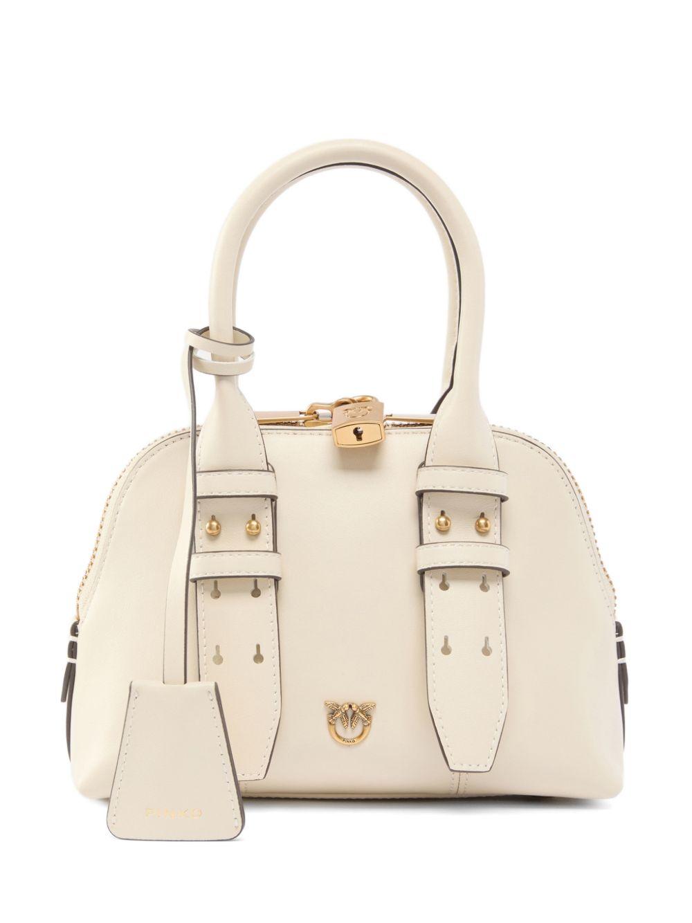 Borsa a mano in pelle con lucchetto 105333A0QO Z14Q PINKO
