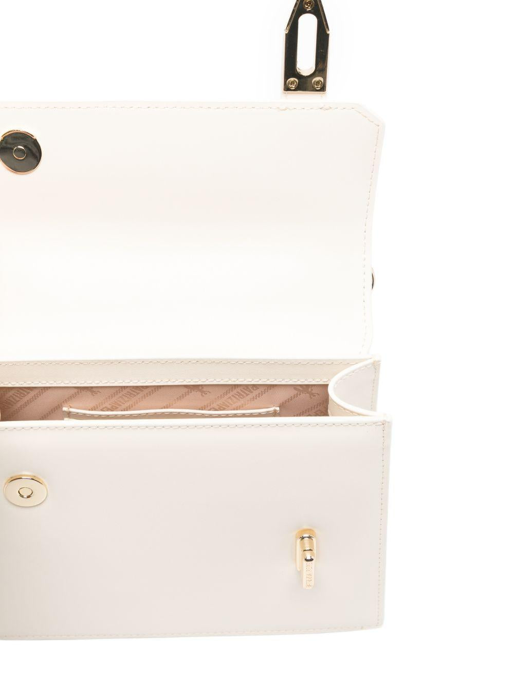 Borsa a mano in pelle avorio con tracolla 8B0326L061 W405 PATRIZIA PEPE