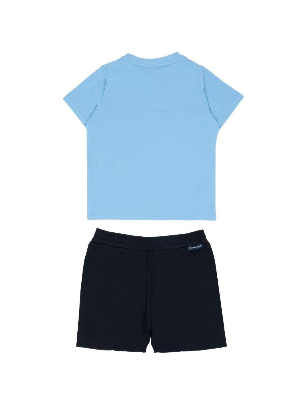 Completo t-shirt e shorts in cotone L19518M0000989AUM F77 MONCLER KIDS