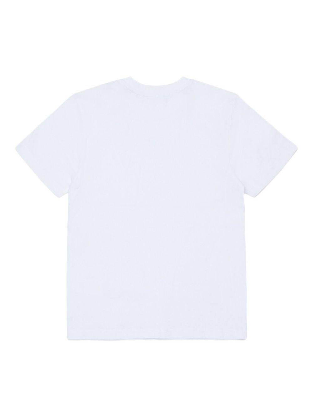 T-shirt Bianca con Logo J025010GRAI K100 DIESEL KIDS