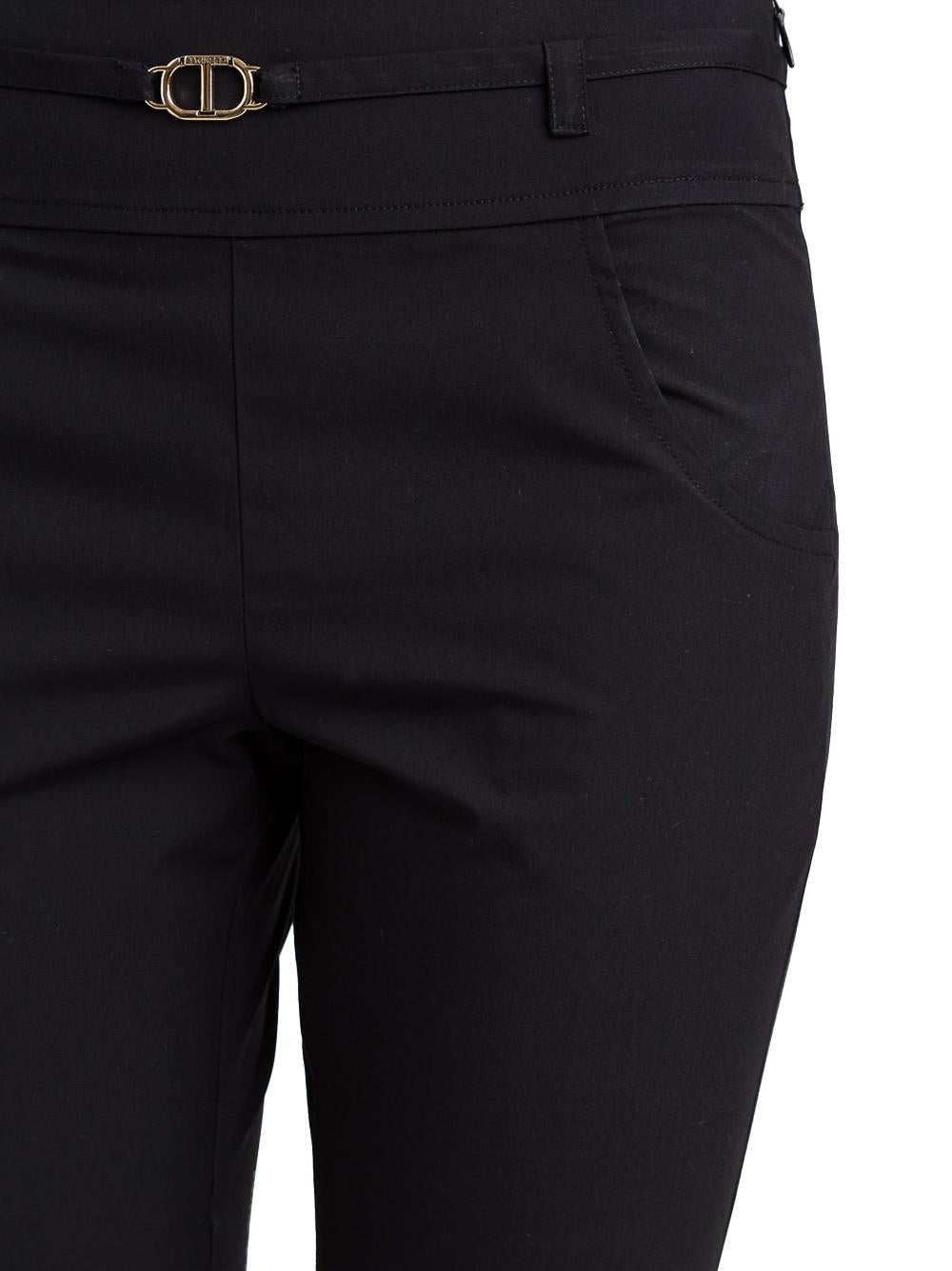 Pantalone nero slim fit cropped 251TT2220 00006 TWINSET
