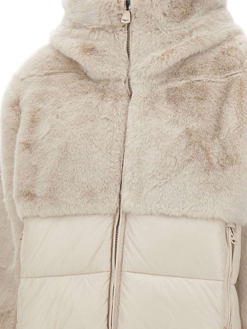 Giubbino trapuntato in pelliccia sintetica ghiaccio 25WBLDC02178006646 907 BLAUER