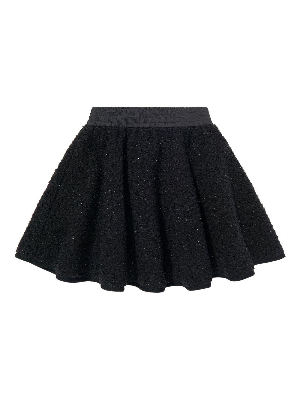Gonna Nera Svasata con Logo K29542D0000289B68 999 MONCLER KIDS