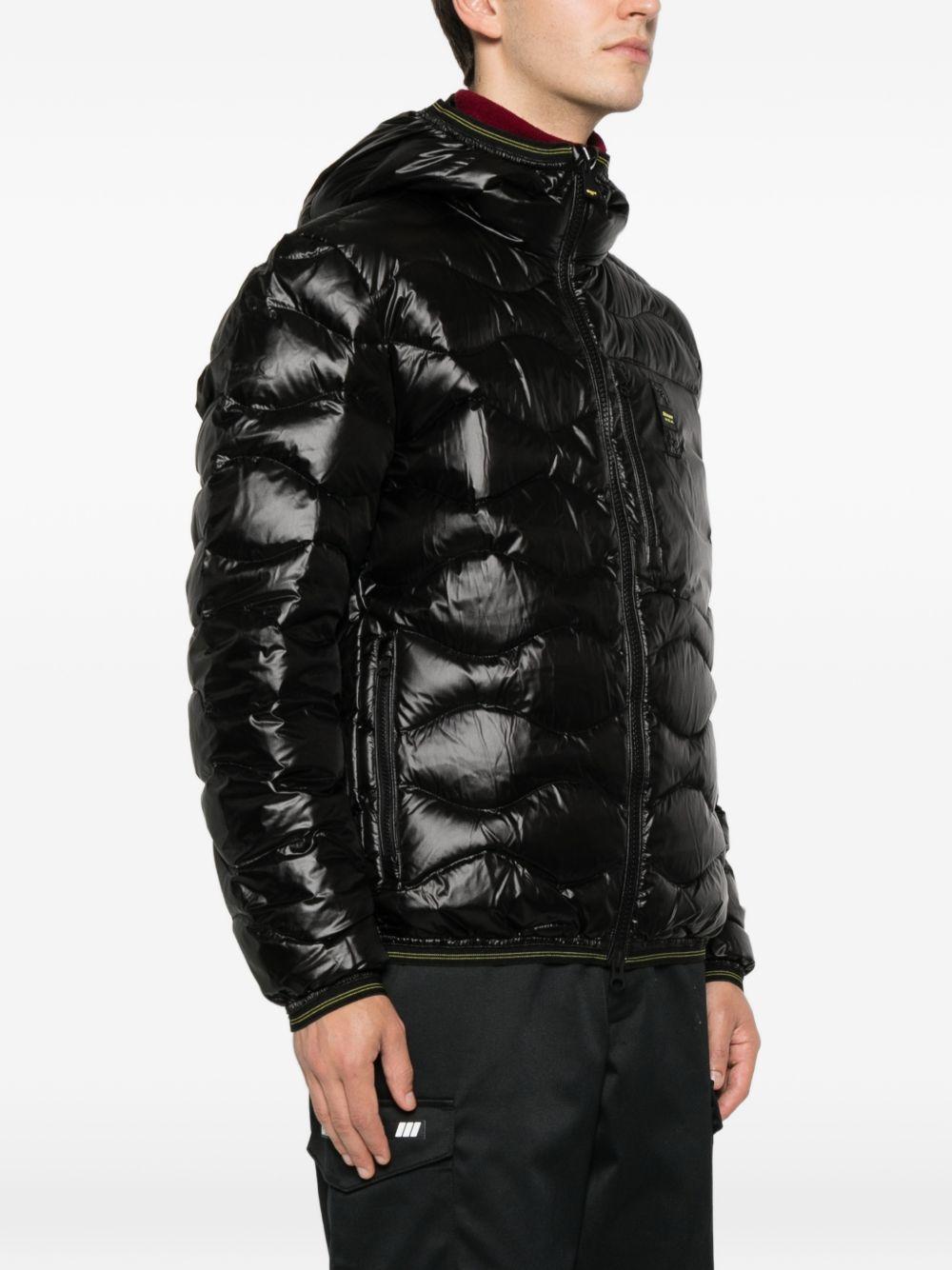 Giacca trapuntata nera con cappuccio 25WVLUC03074006355 999 BLAUER