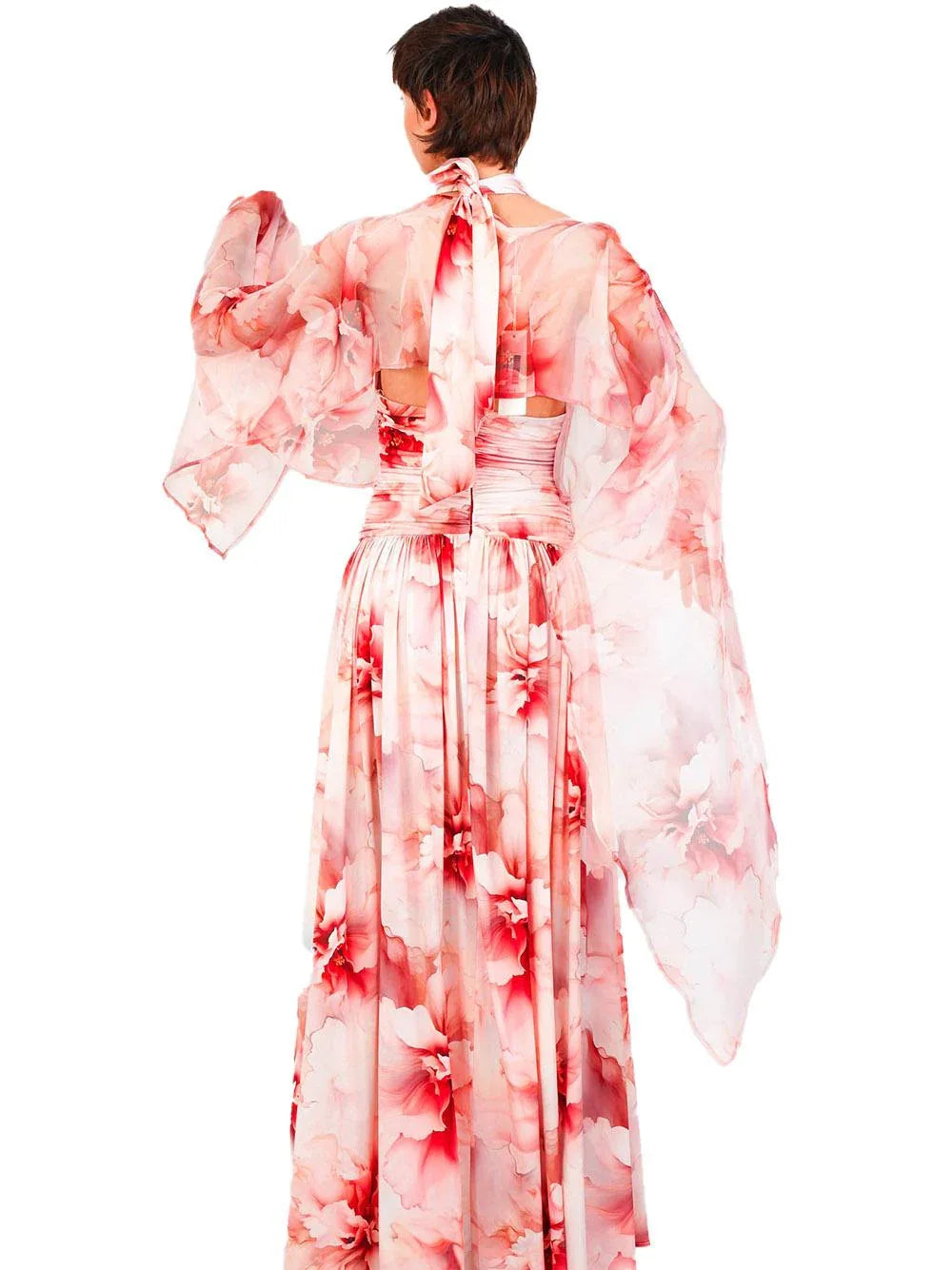 Coprispalle semitrasparente con fantasia floreale - Preludio Moda