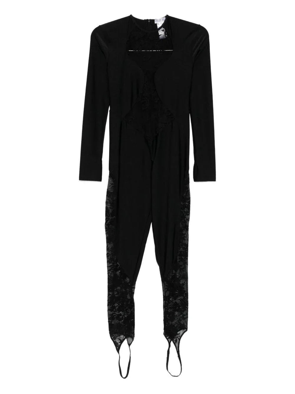 Tuta con Inserti in Pizzo e Chiusura con Zip - Preludio Moda