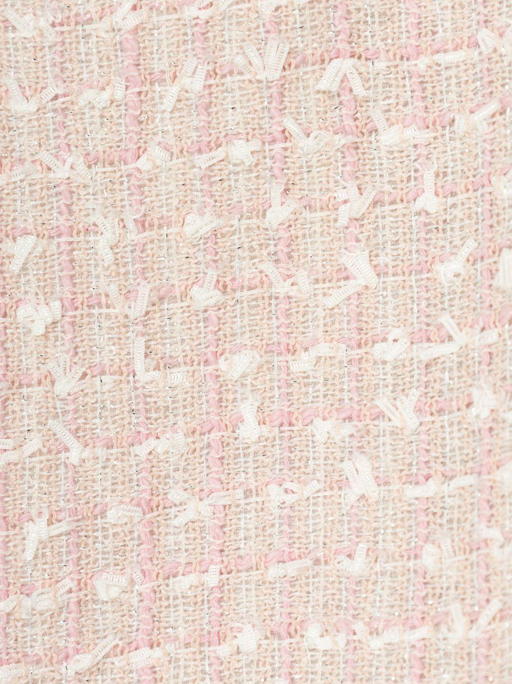 Giacca rosa tweed con fiocchi