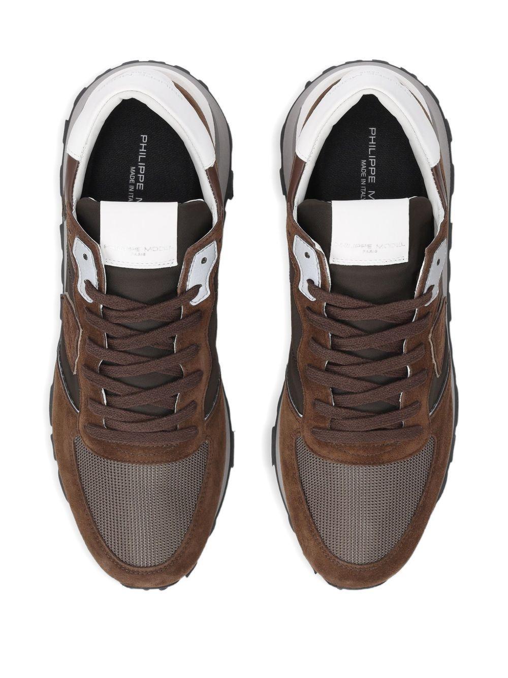 Sneakers Tropez Haute Marroni con Dettaglio in Rete - Preludio Moda