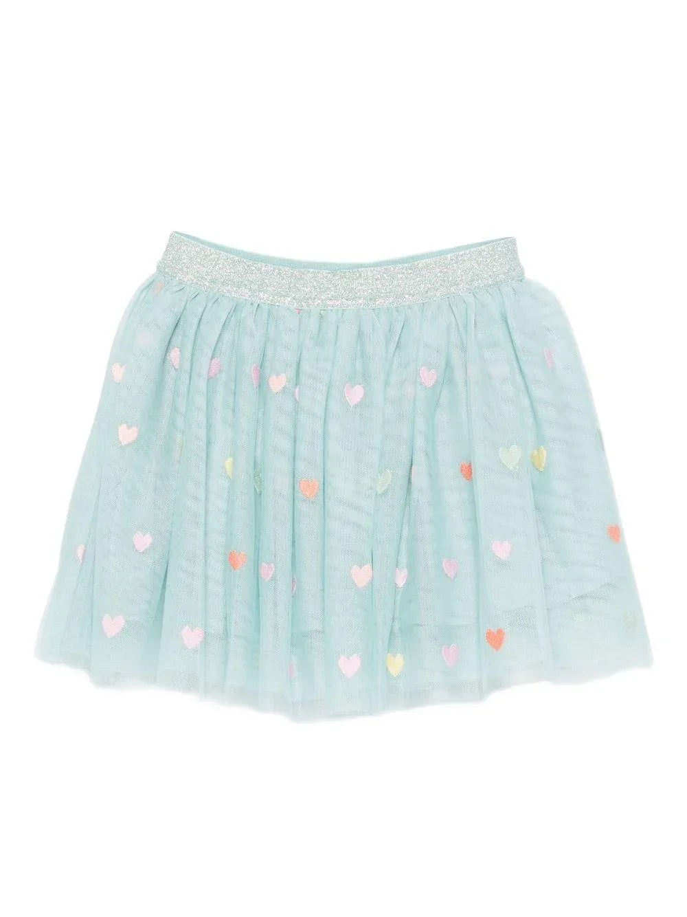 Gonna Tulle Azzurra con Cuori Multicolor - Preludio Moda