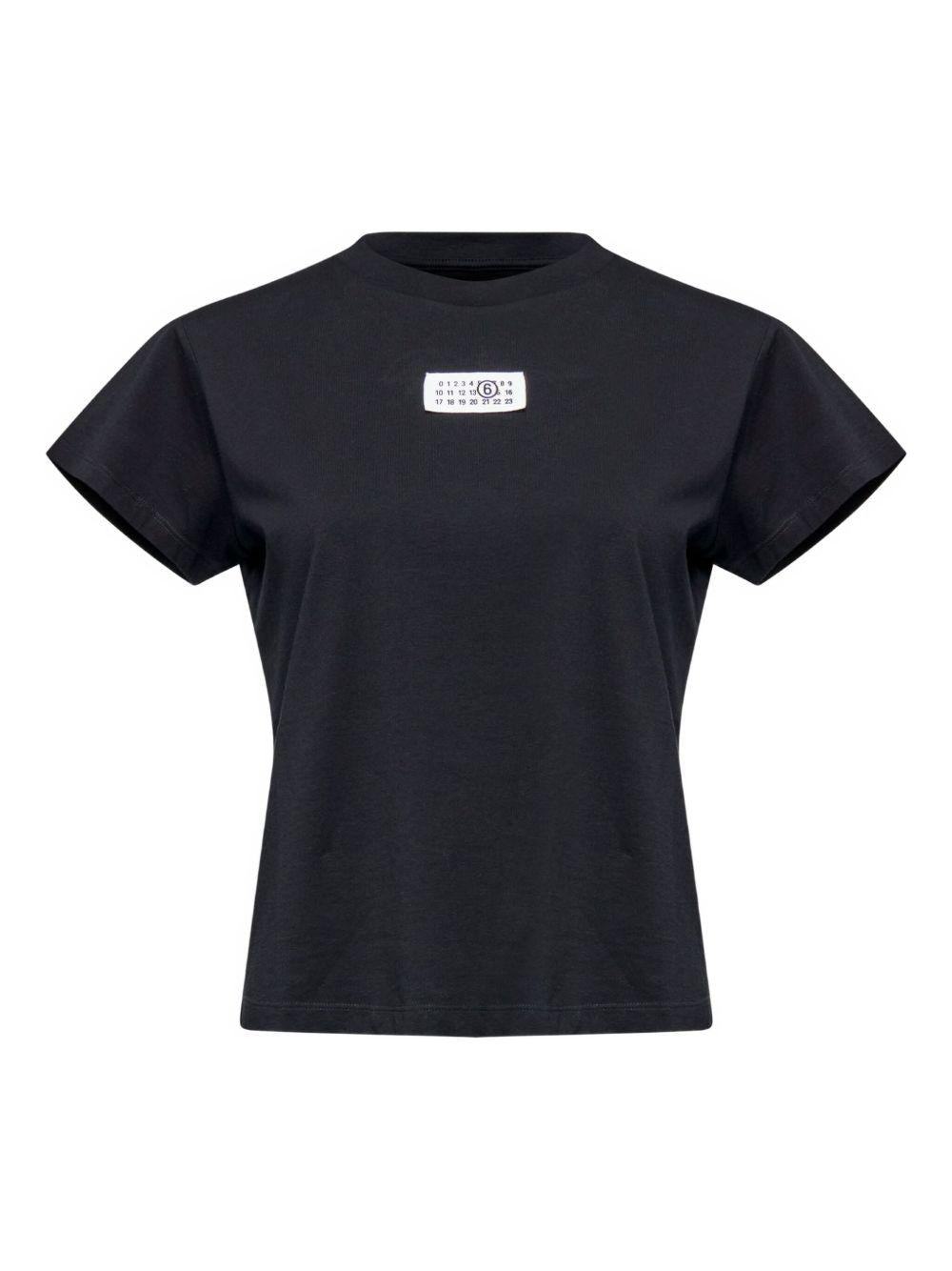 T-shirt in cotone con etichetta frontale S52GC0327M20170 900 MM6 MAISON MARGIELA