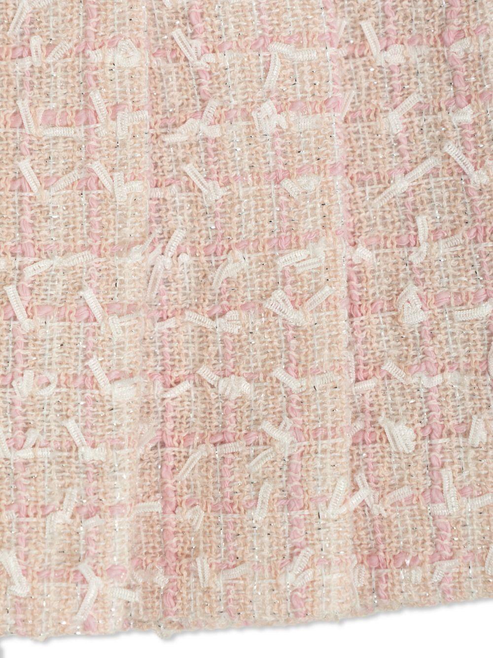 Gonna rosa tweed plissè