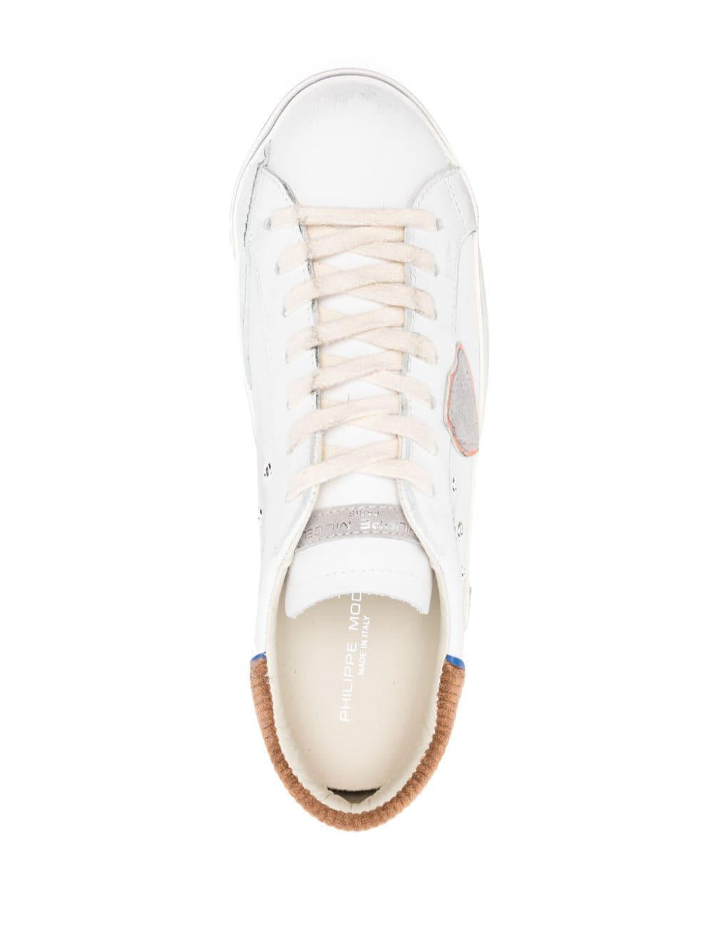 Sneakers prsx low bianco/cognac uomo PRLU VEW1 PHILIPPE MODEL