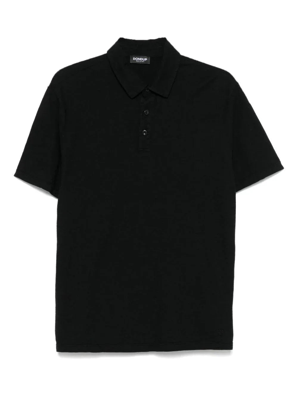 Polo nera in tessuto cotone - Preludio Moda