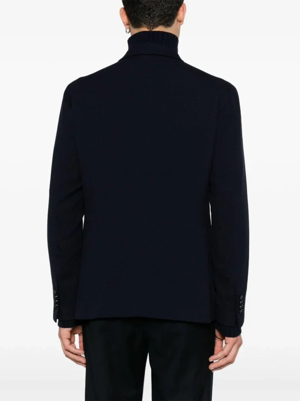 Blazer doppiopetto blu costruzione bouclé lana - Preludio Moda