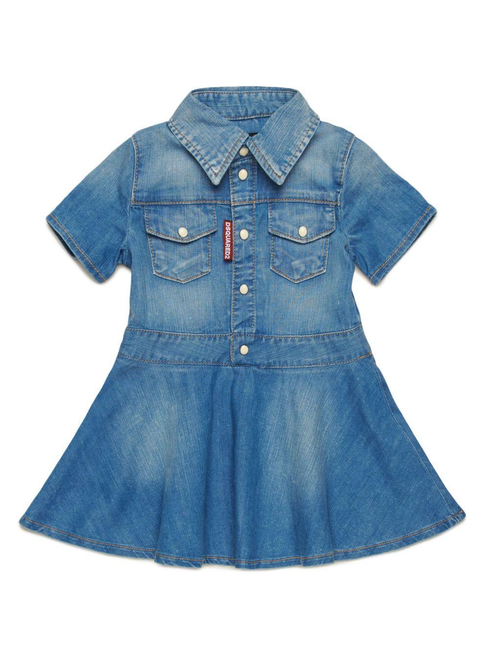 Abito denim neonata svasato - Preludio Moda