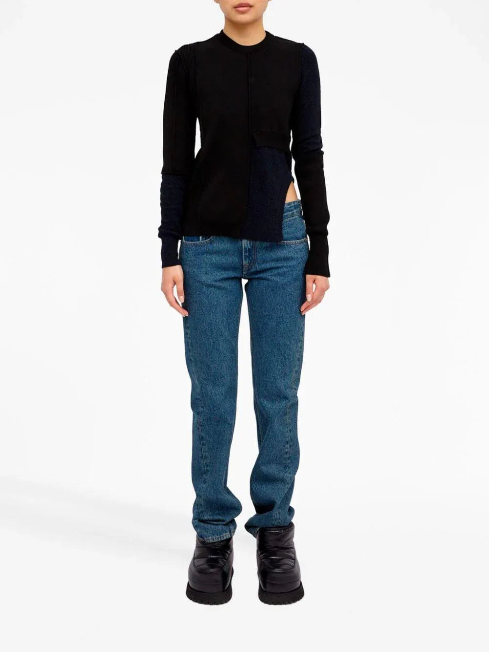 Maglia Donna Nero Cotone - Preludio Moda