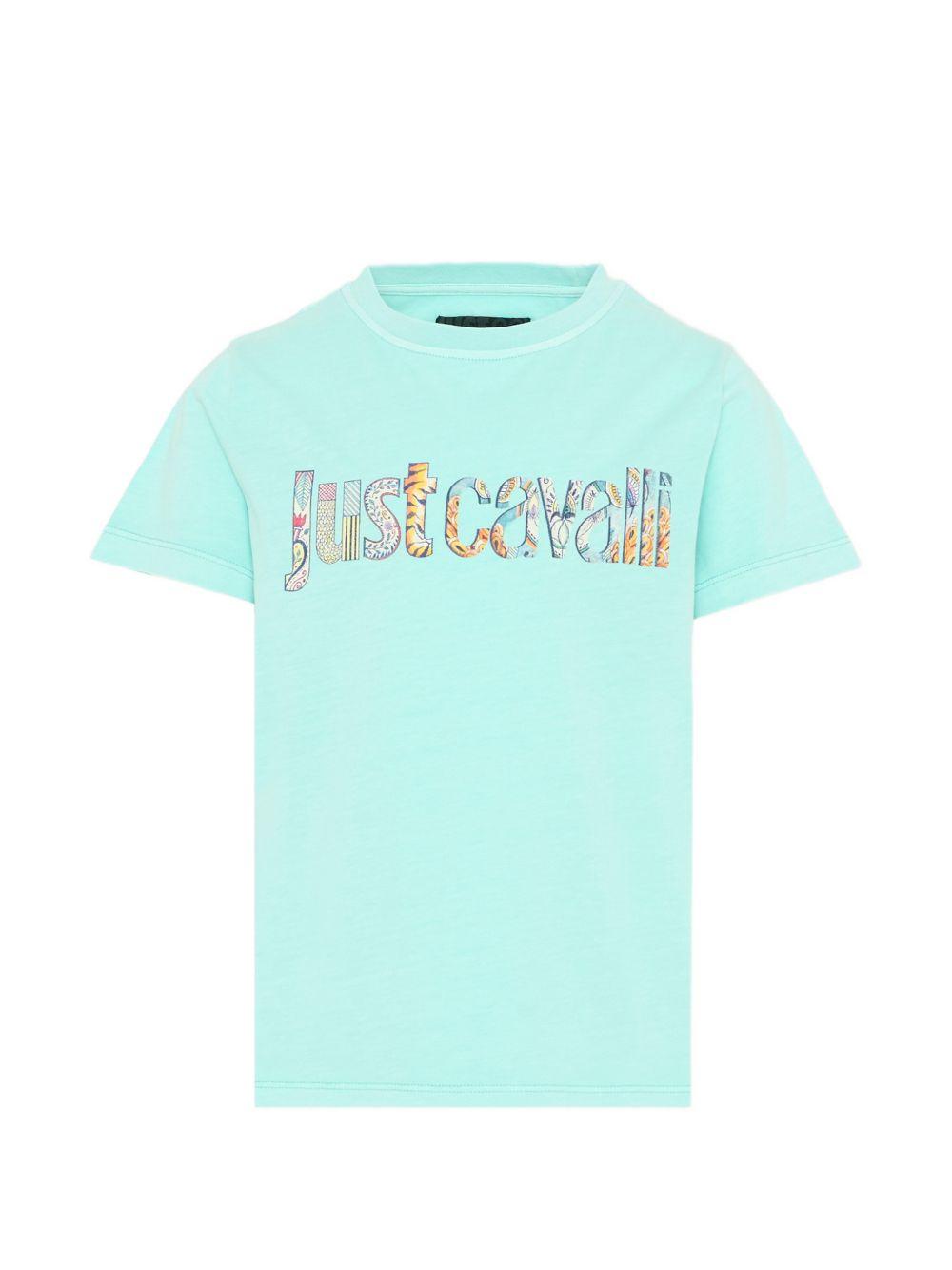 T-shirt con scritta multicolore JBP26183TS GREENOCEAN JUST CAVALLI KIDS