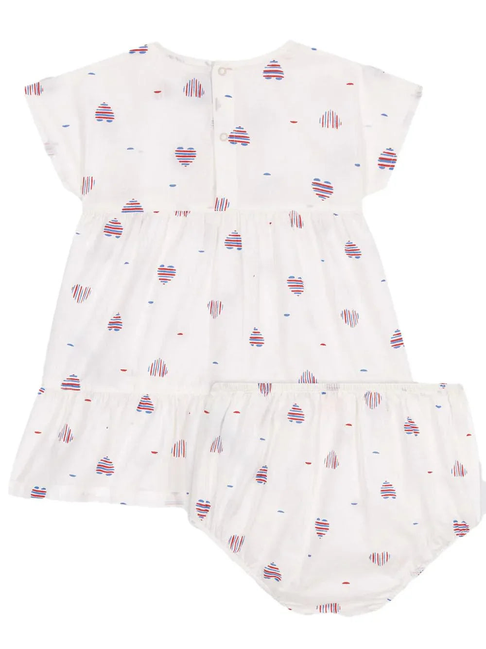 Completo bianco con cuori all-over (2pz) - Preludio Moda