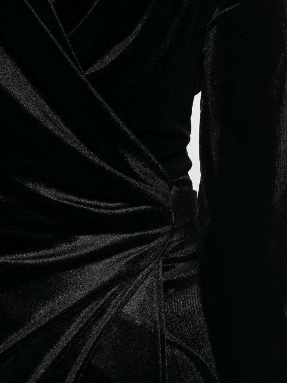 Abito Lungo in Velluto con Maniche Lunghe e Scollo a Barca - Preludio Moda