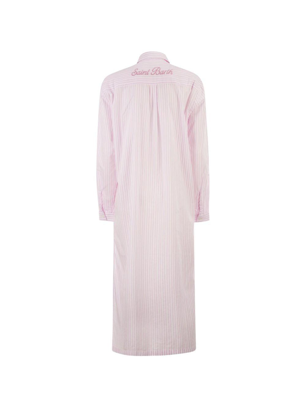 Abito camicia in cotone con ricamo ADN0001 01065L MC2 SAINT BARTH