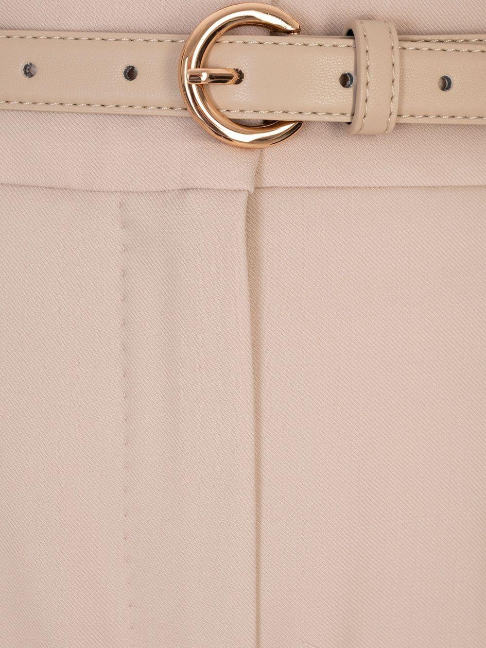 Pantaloni color mandorla con cintura coordinata - Preludio Moda
