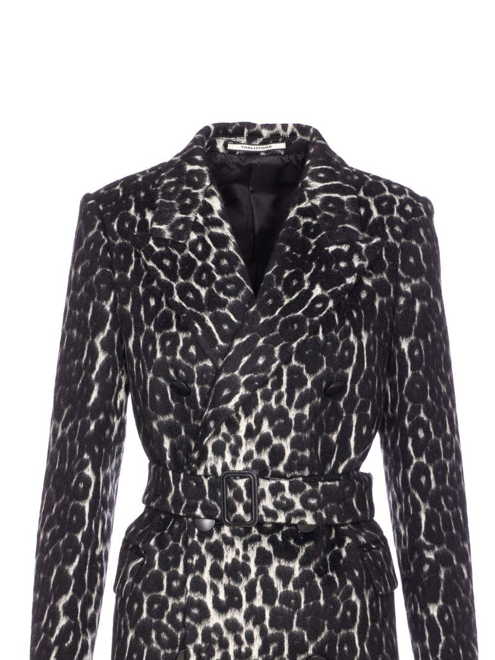 Cappotto Doppiopetto con Stampa Leopardata - Preludio Moda