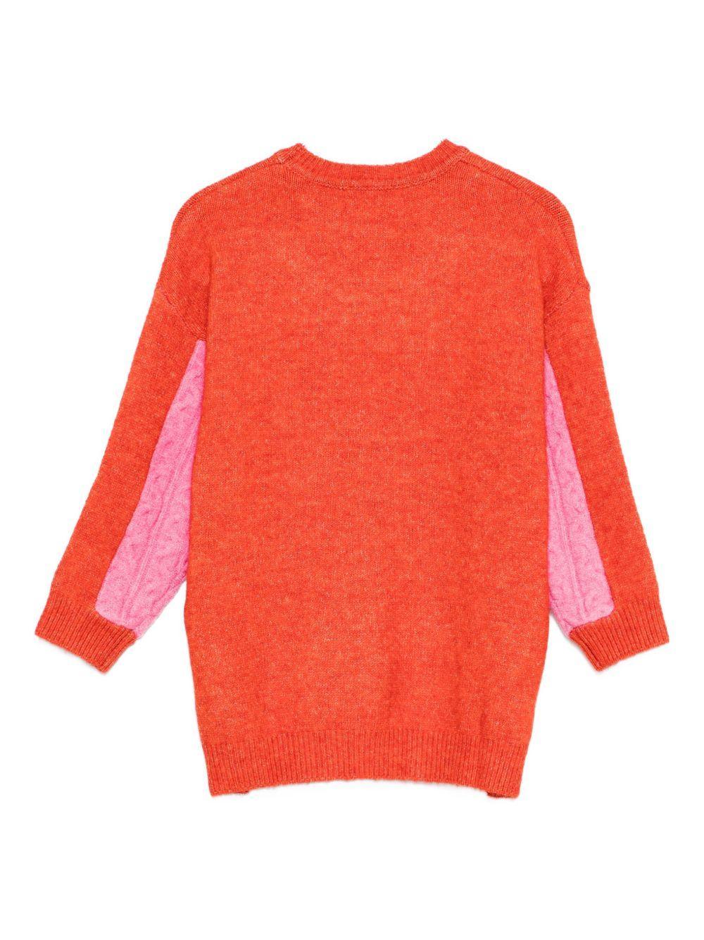Maglione Rosa con Design Color-Block - Preludio Moda