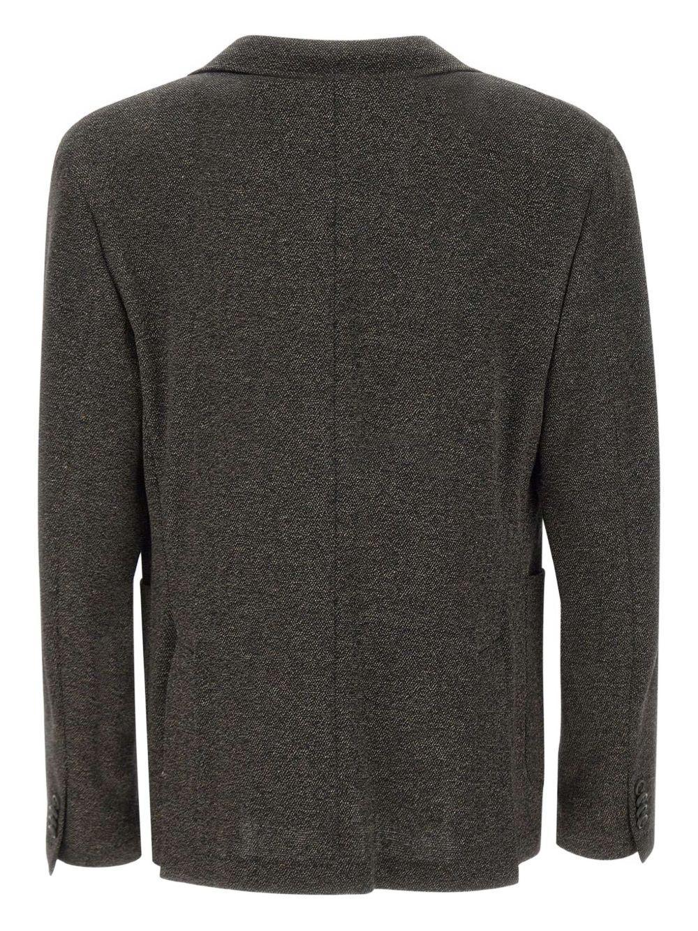 Blazer Marrone in Misto Lana con Tasche - Preludio Moda