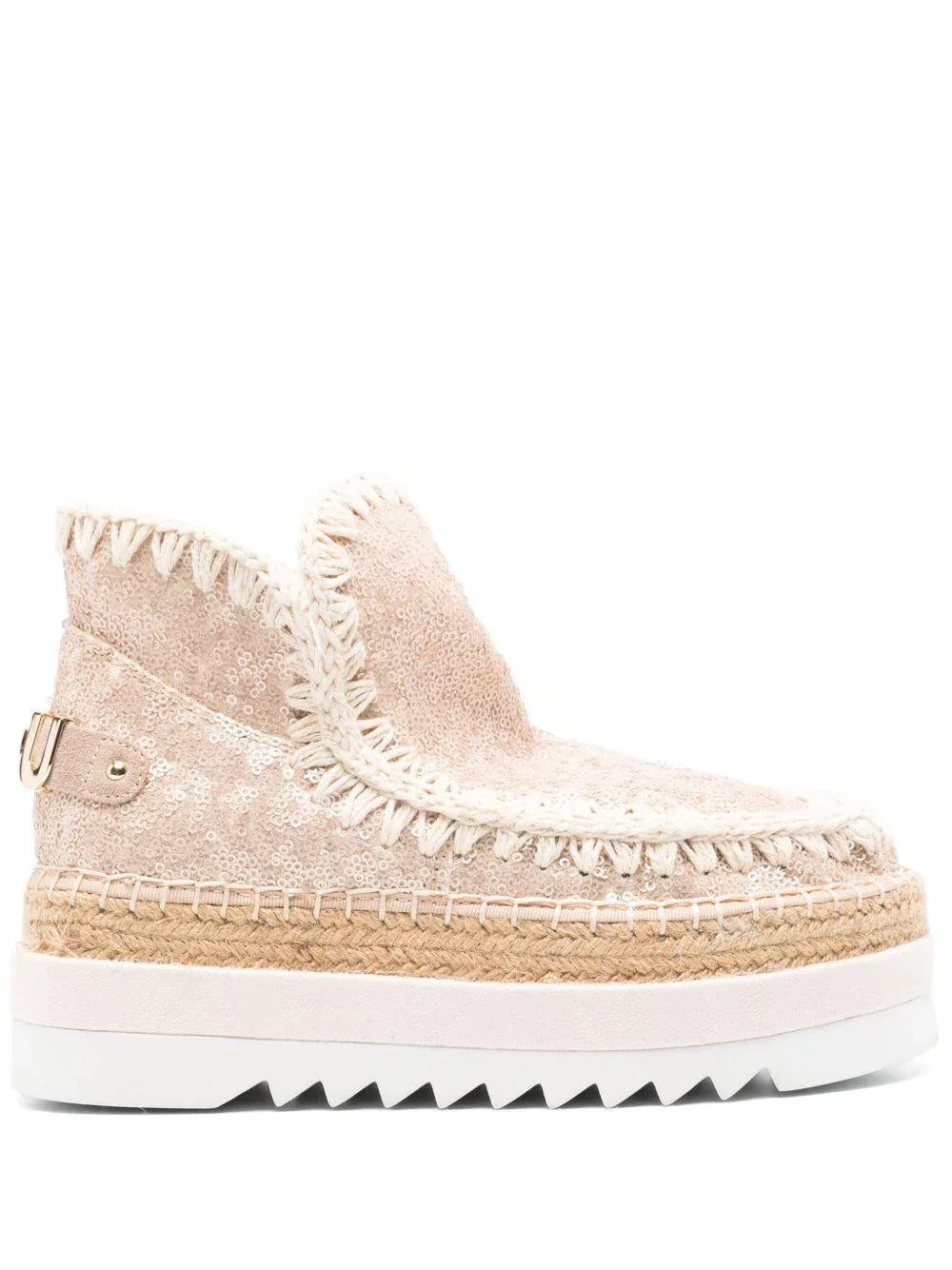 Eskimo jute eva outsole sequins microsequins natural - Preludio Moda