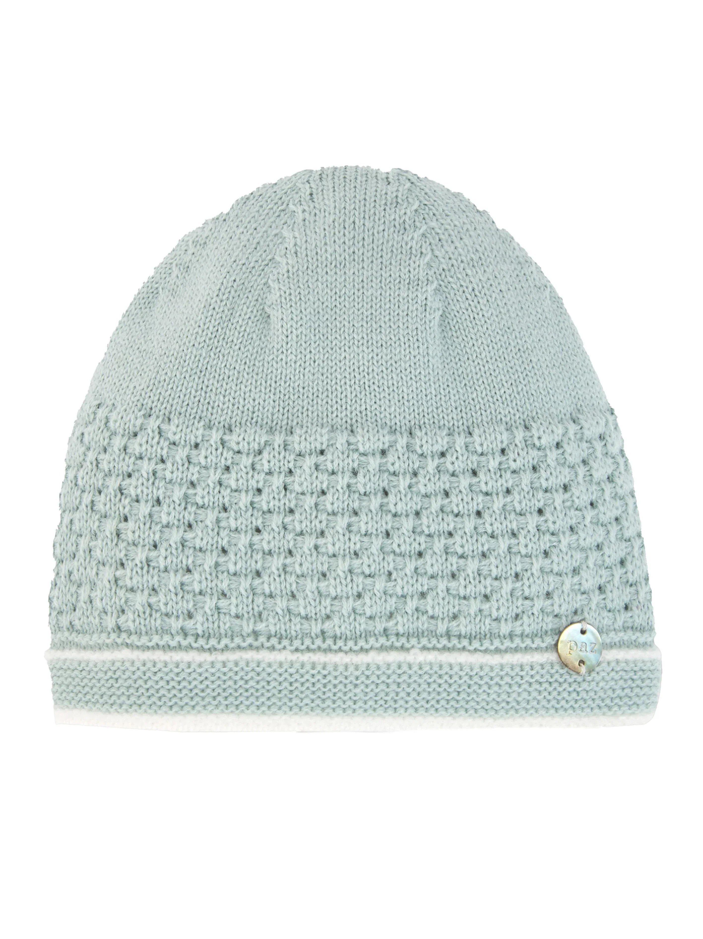 Cappello USIGNOLO acqua marina lana neonato - Preludio Moda