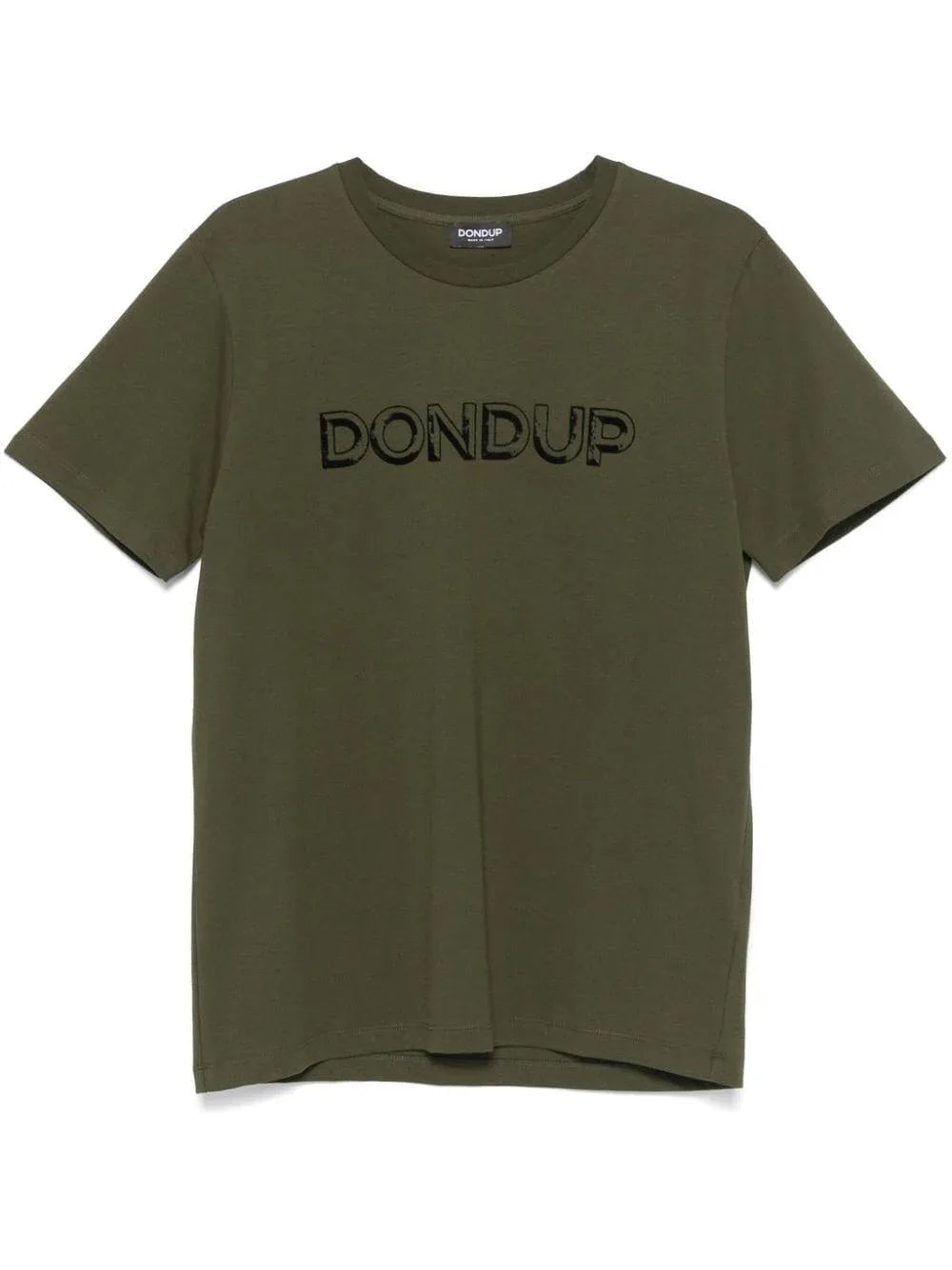T-shirt logo stampa verde militare - Preludio Moda