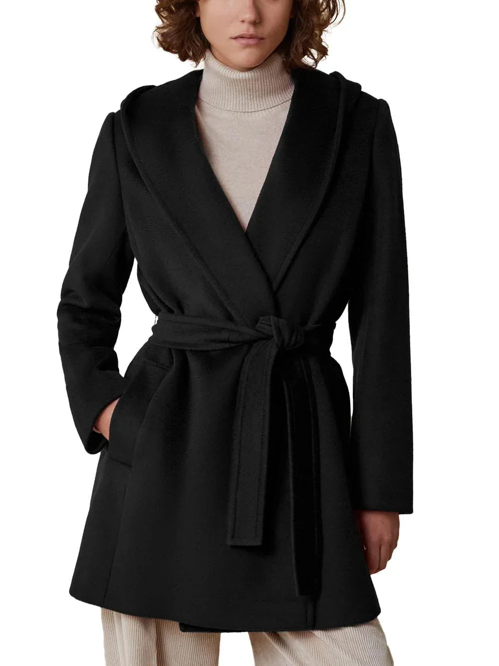 Cappotto Megan nero - Preludio Moda