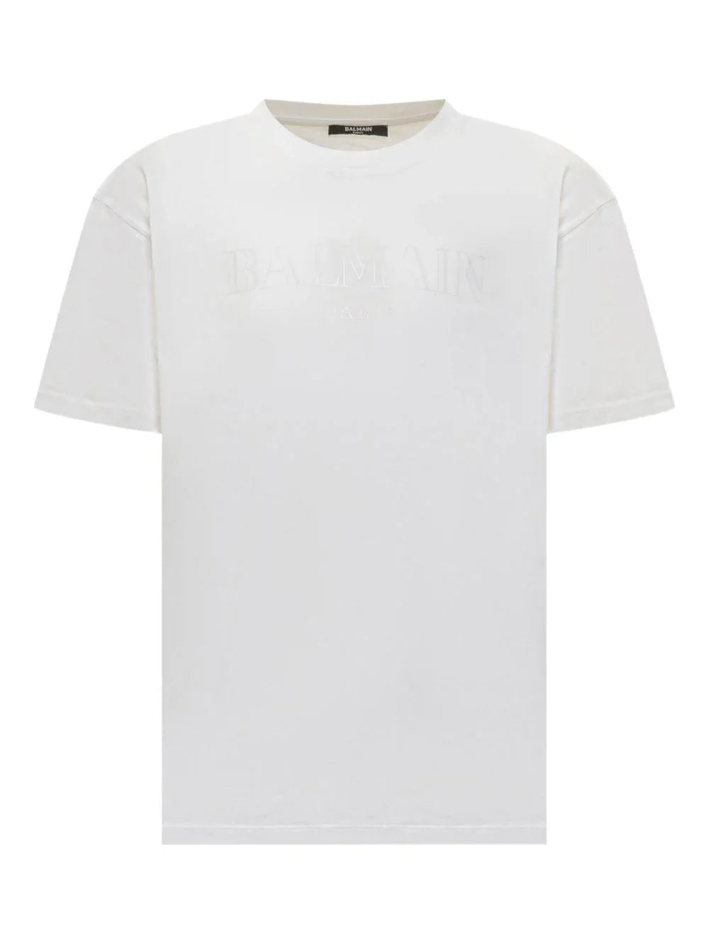 T-shirt Bianca con Logo Goffrato - Preludio Moda