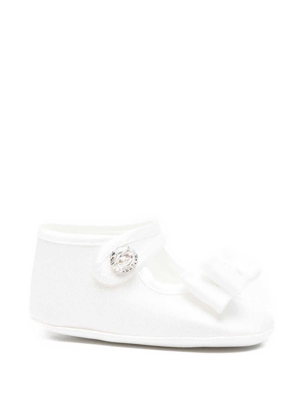 Ballerine con fiocco e chiusura a bottone 73G0087302 0001 MONNALISA KIDS