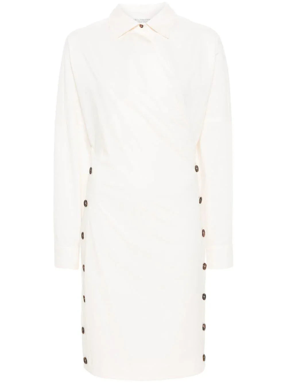 Abito bianco bottoni laterali - Preludio Moda