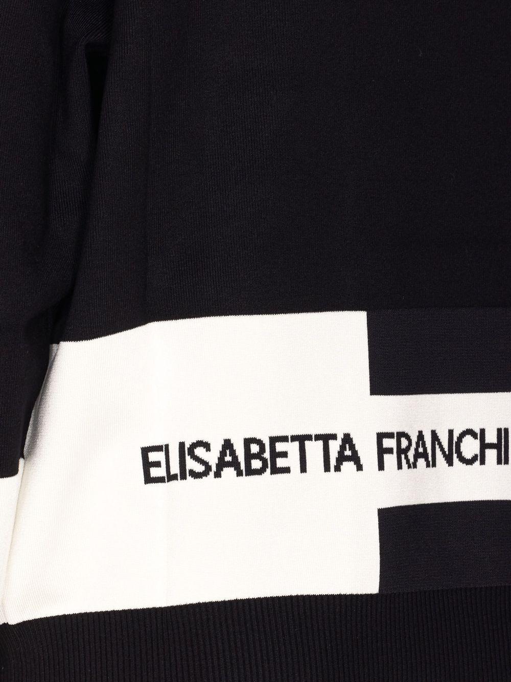 Felpa Nera Girocollo con Maniche Lunghe MK01S56E2 EF3 ELISABETTA FRANCHI
